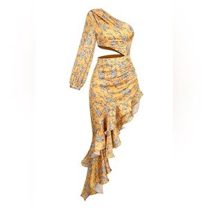 One Shoulder Maxi Dress